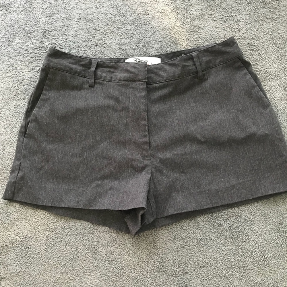 Gray Classic Dress Shorts
